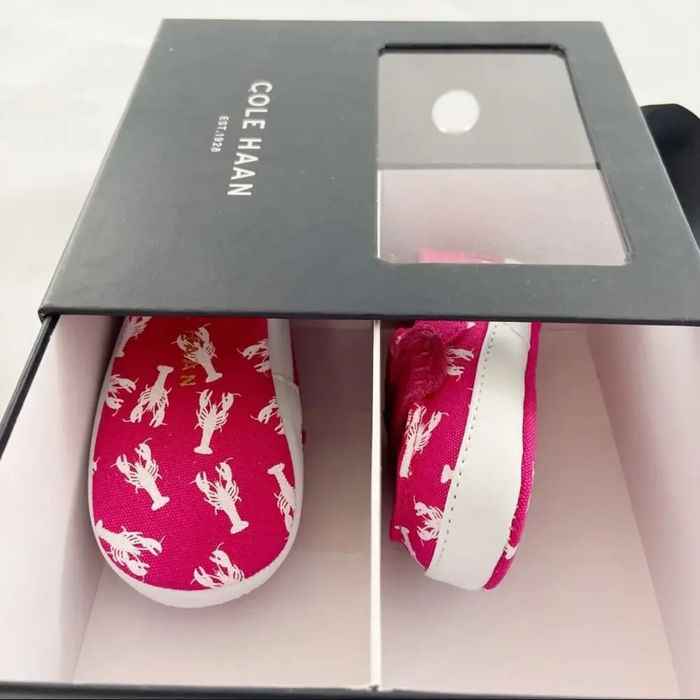 Cole Haan Baby Shoes SZ 1 Lobster Pinch Weekender Baby Loafers New in Box Pink